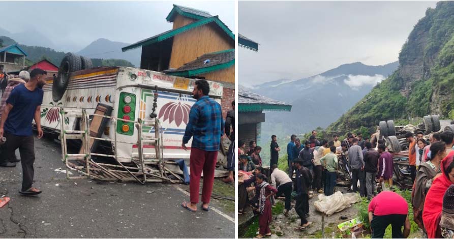 हिमाचल में बड़ा हादसा: चंबा के तीसा-बैरागढ़ मार्ग पर यात्रियों से भरी बस पलटी, सात लोगों की मौत,11 घायल