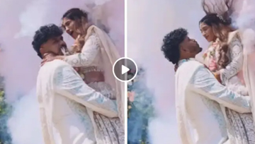 पति की बाहों में करा रही थी वेडिंग फोटोशूट, अचानक हुआ जोर का धमाका, वायरल वीडियो रोंगेटे खड़े कर देगा!